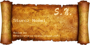 Sturcz Noémi névjegykártya